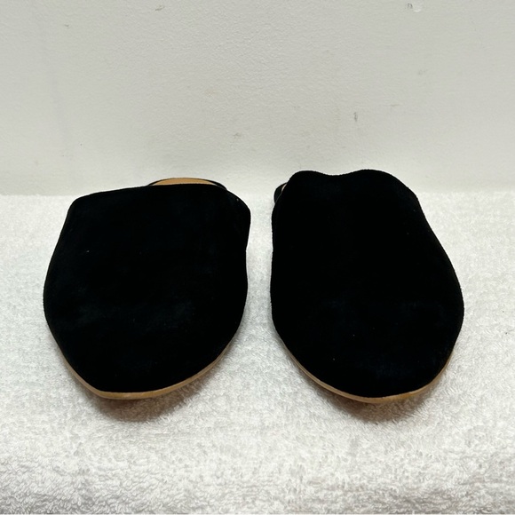 Garnet Hill Essential Iris Mules Black Leather Suede - Picture 7 of 15